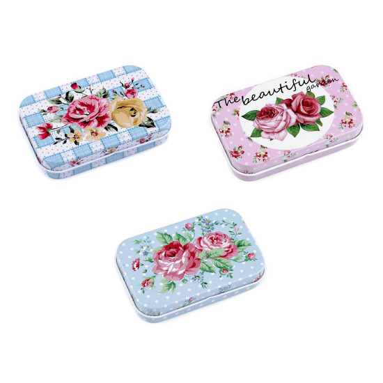 Tin box flower meadow - Random mix (24 Pieces) Tin box flower meadow - Random mix (24 Pieces)