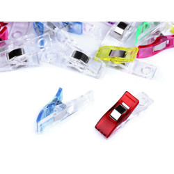 Clip / mollette per stoffa, dimensioni: 10 x 37 mm - Miscela casuale (200 Pezzi)