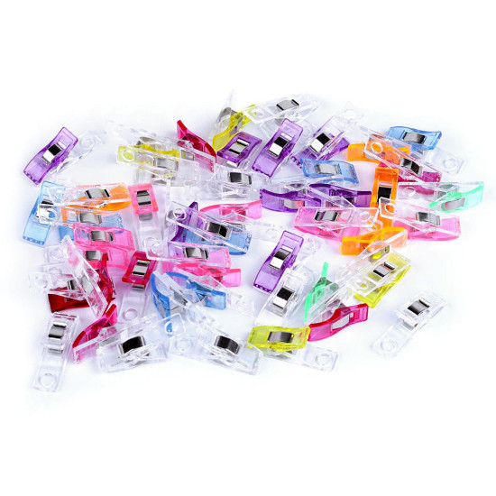 Clip / mollette per stoffa, dimensioni: 10 x 37 mm - Miscela casuale (50 Pezzi) Clip / mollette per stoffa, dimensioni: 10 x 37 mm - Miscela casuale (50 Pezzi)