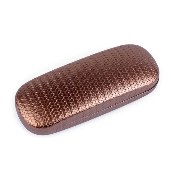 Etui na okulary perłowy połysk 6x16 cm - Brązowy koniakowy (5 Sztuki) Etui na okulary perłowy połysk 6x16 cm - Brązowy koniakowy (5 Sztuki)
