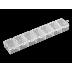 Pojemnik plastikowy / organizer / kasetka 1,8x3,4x15 cm - Transparent (1 Sztuka)