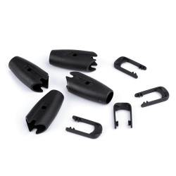 Plastic clip / cord leash component ø10 mm - Black (100 Sets)