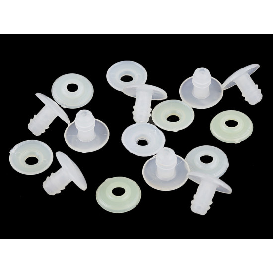 Articulații figurine / jucării, ø20 mm - Transparent (60 Seturi) Articulații figurine / jucării, ø20 mm - Transparent (60 Seturi)