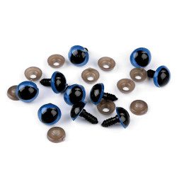 Kocie oczy do zabawek z zatyczką ø14 mm - Niebieski (10 Zestawy)