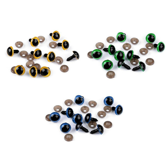 Kocie oczy do zabawek z zatyczką ø14 mm - Sukcynit (10 Zestawy) Kocie oczy do zabawek z zatyczką ø14 mm - Sukcynit (10 Zestawy)