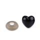 Nos do zabawek z zatyczką 12x13 mm serce - Czarny (300 Zestawy) Nos do zabawek z zatyczką 12x13 mm serce - Czarny (300 Zestawy)