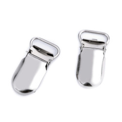 Zapięcie do szelek szerokość 15 mm - Nikiel (2 Sztuki)