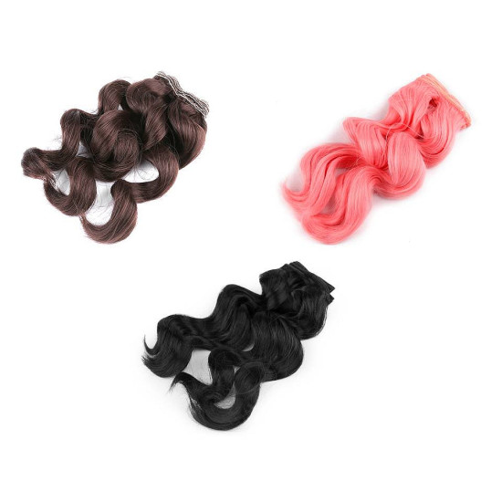 Capelli per bambole, lunghezza: 25 cm, ondulati - Nero (1 Pezzo) Capelli per bambole, lunghezza: 25 cm, ondulati - Nero (1 Pezzo)