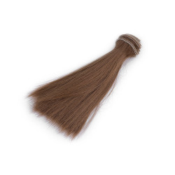 Capelli/parrucca per bambole, lunghezza: 15 cm - Marrone (1 Pezzo)
