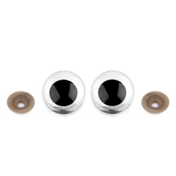 Oczy do zabawek z zatyczką ø30 mm - Transparent (160 Zestawy)