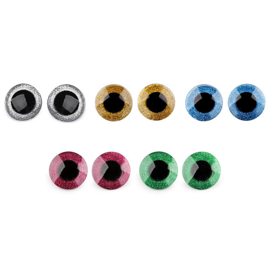 Oczy brokatowe do zabawek z zatyczką ø40 mm - Srebrny (48 Zestawy) Oczy brokatowe do zabawek z zatyczką ø40 mm - Srebrny (48 Zestawy)