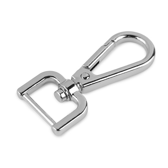 Karabińczyk metalowy z krętlikiem, otwór do przewlekania 20 mm - Stary mosiądz (1 Sztuka) Karabińczyk metalowy z krętlikiem, otwór do przewlekania 20 mm - Stary mosiądz (1 Sztuka)