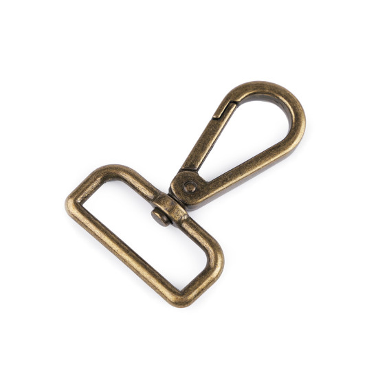 Karabińczyk metalowy z krętlikiem, otwór do przewlekania 30 mm - Czarny nikiel (20 Sztuki) Karabińczyk metalowy z krętlikiem, otwór do przewlekania 30 mm - Czarny nikiel (20 Sztuki)