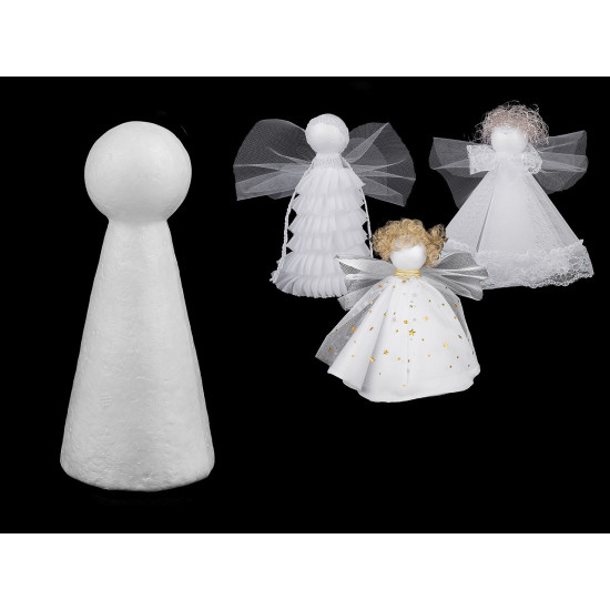 Figur 6 x 15 cm styropor - Weiß (1 Stück) Figur 6 x 15 cm styropor - Weiß (1 Stück)