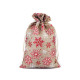 Sac cadeau de noël flocons de neige avec paillettes, 20,5 x 30,5 cm, imitation jute - Ecru natural (1 Pièce) Sac cadeau de noël flocons de neige avec paillettes, 20,5 x 30,5 cm, imitation jute - Ecru natural (1 Pièce)