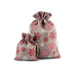 Sac cadeau de noël flocons de neige avec paillettes, 20,5 x 30,5 cm, imitation jute - Ecru natural (1 Pièce) Sac cadeau de noël flocons de neige avec paillettes, 20,5 x 30,5 cm, imitation jute - Ecru natural (1 Pièce)