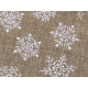 Woreczek podarunkowy śnieżynki z brokatem 30x40 cm imitacja juty - Naturalny (4 Sztuki) Woreczek podarunkowy śnieżynki z brokatem 30x40 cm imitacja juty - Naturalny (4 Sztuki)