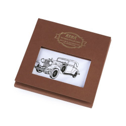 Caja regalo con pañuelos para hombre - bicicleta, coche, moto - Blanco (1 Pieza)