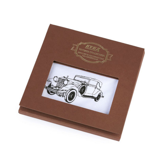 Chusteczki męskie opakowanie podarunkowe - auto, motor, rower - White (3 Sztuki) Chusteczki męskie opakowanie podarunkowe - auto, motor, rower - White (3 Sztuki)