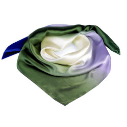 Batic satinat degrade, 90x90 cm - Verde (1 Bucată)
