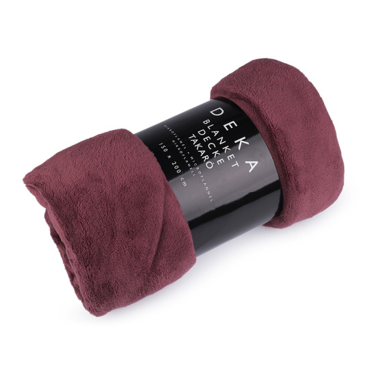 Microplush / fleece blanket 150x200 cm - Red (1 Piece)