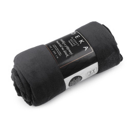 Microplush / fleece blanket 150x200 cm - Dark grey (1 Piece)