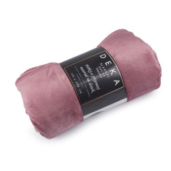 Microplush / fleece blanket 150x200 cm - Vintage pink (1 Piece)