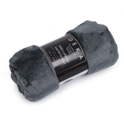 Microplush / fleece blanket 150x200 cm - Steel grey (1 Piece)