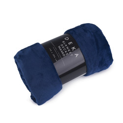 Microplush / fleece blanket 150x200 cm - Dark blue (1 Piece)