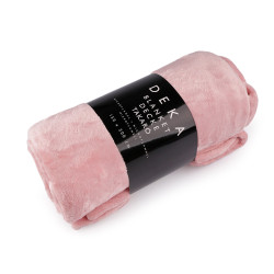 Microplush / fleece blanket 150x200 cm - Pale pink (1 Piece)