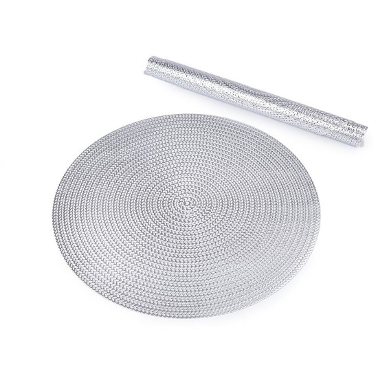Christmas metallic placemats ø38 cm - Pink gold (2 Pieces)