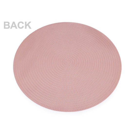 Christmas metallic placemats ø38 cm - Pink gold (2 Pieces)