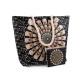 Summer / beach bag mandala 39x50 cm with cosmetic bag - Black (1 Piece) Summer / beach bag mandala 39x50 cm with cosmetic bag - Black (1 Piece)