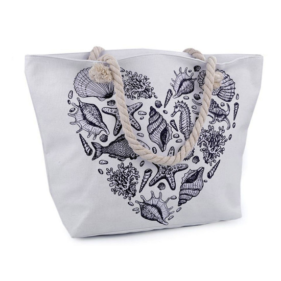Borsa da spiaggia estiva, dimensioni: 37 x 55 cm - Bianco (3 Pezzi) Borsa da spiaggia estiva, dimensioni: 37 x 55 cm - Bianco (3 Pezzi)