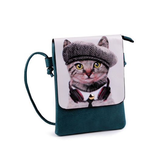 Small crossbody bag cat, flower, unicorn, deer, horse 15.5x21 cm - Red (1 Piece)