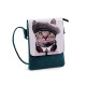Small crossbody bag cat, flower, unicorn, deer, horse 15.5x21 cm - Red (1 Piece)
