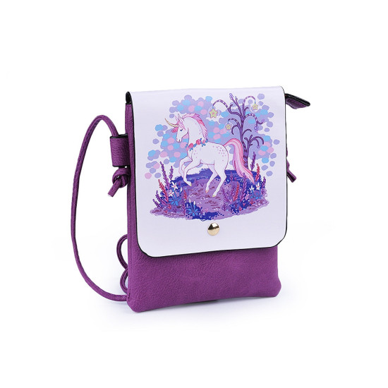 Small crossbody bag cat, flower, unicorn, deer, horse 15.5x21 cm - Red (1 Piece)