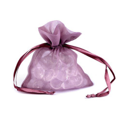 Ajándék zsákocska 8x10,5 cm organza shine - Lila (10 Darabok)
