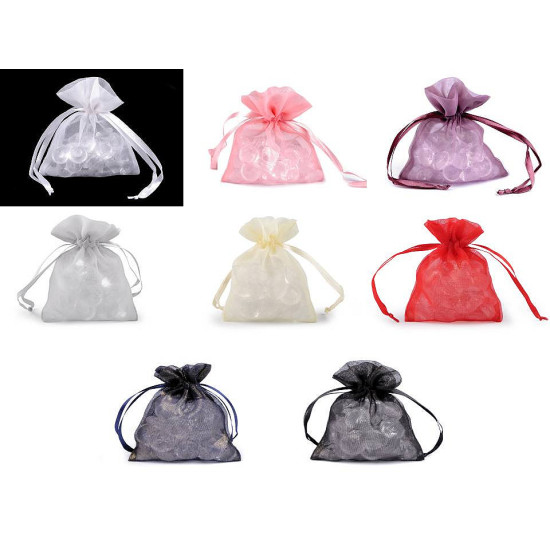 Ajándék zsákocska 8x10,5 cm organza shine - Piros (10 Darabok) Ajándék zsákocska 8x10,5 cm organza shine - Piros (10 Darabok)