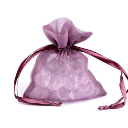 Ajándék zsákocska 10x12,5 cm organza shine 10x12,5 cm - Lila (10 Darabok)