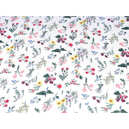 Batic / eşarfă satinată cu motiv floral, 50x50 cm - Verde smarald (1 Bucată)