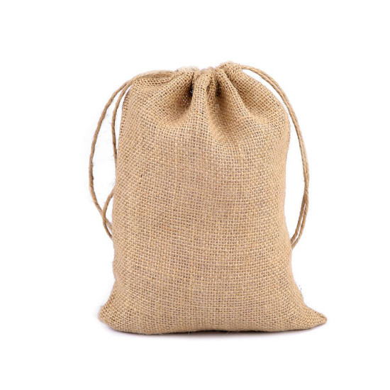 Bolsa de regalo de yute con cordón 18x25 cm - Arpillera natural (10 Piezas) Bolsa de regalo de yute con cordón 18x25 cm - Arpillera natural (10 Piezas)