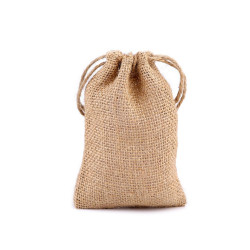 Bolsa de yute con cordón 9x14 cm - Arpillera natural (1 Pieza)