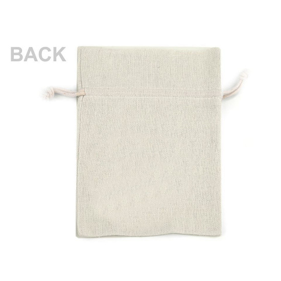 Cotton drawstring gift bag, heart 13x18 cm - Ecru light (40 Pieces) Cotton drawstring gift bag, heart 13x18 cm - Ecru light (40 Pieces)