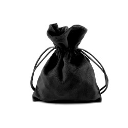 Woreczek podarunkowy 10x13 cm aksamitny - Czarny (1 Sztuka)