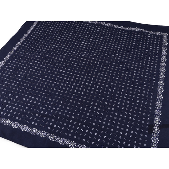 Batic bumbac, imprimeu floral, 70x70 cm - Alb (1 Bucată)