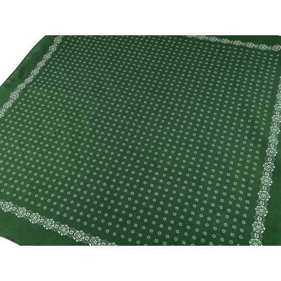 Batic bumbac, imprimeu floral, 70x70 cm - Alb (1 Bucată)