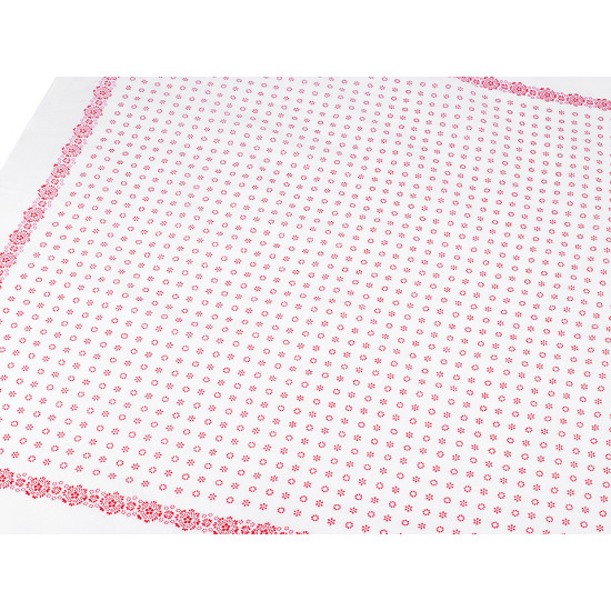 Batic bumbac, imprimeu floral, 70x70 cm - Alb (1 Bucată)
