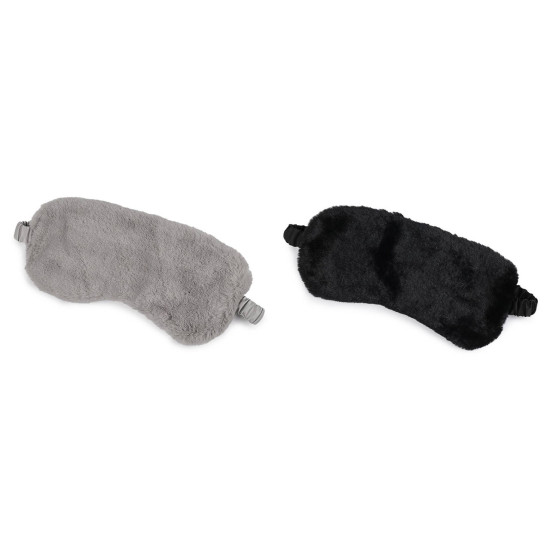 Antifaz de felpa para dormir de felpa - Negro (1 Pieza) Antifaz de felpa para dormir de felpa - Negro (1 Pieza)