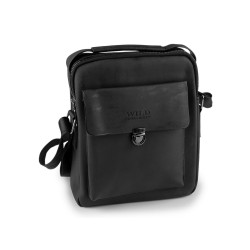 Borsa a tracolla, da uomo, dimensioni: 20 x 26 cm - Nero (1 Pezzo)